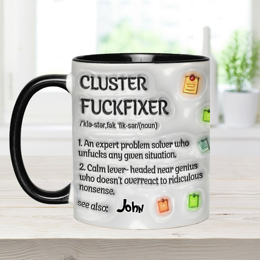Cluster F*** Fixer - Personalized Stole Christmas Accent Mug