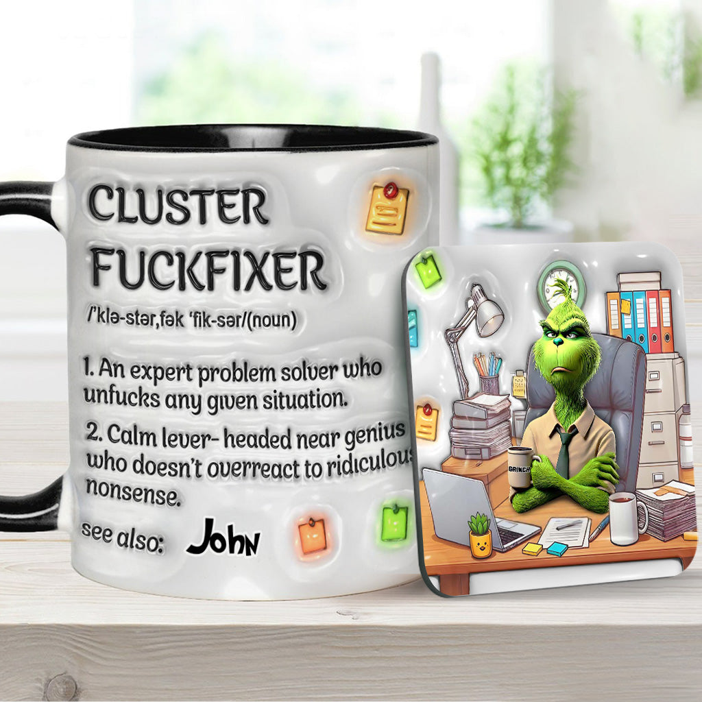 Cluster F*** Fixer - Personalized Stole Christmas Accent Mug