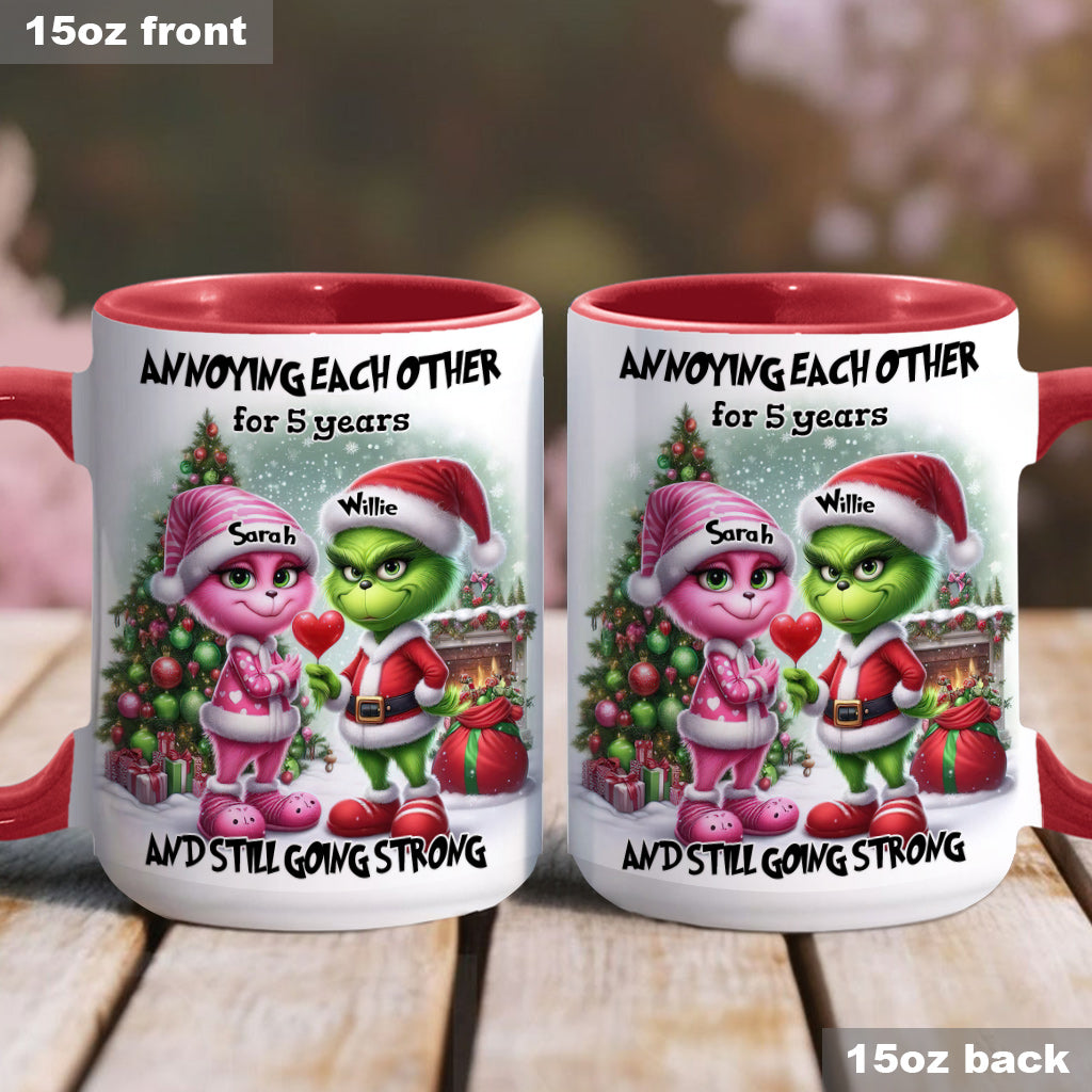 Annoying Each Other - Personalized Stole Christmas Accent Mug