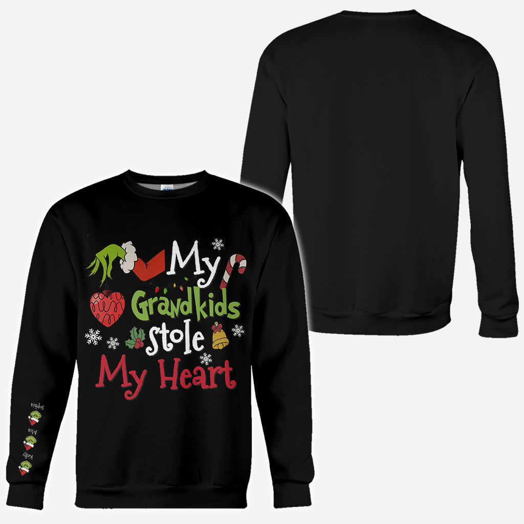 My Grandkids Stole My Heart - Stole Christmas All Over Shirt