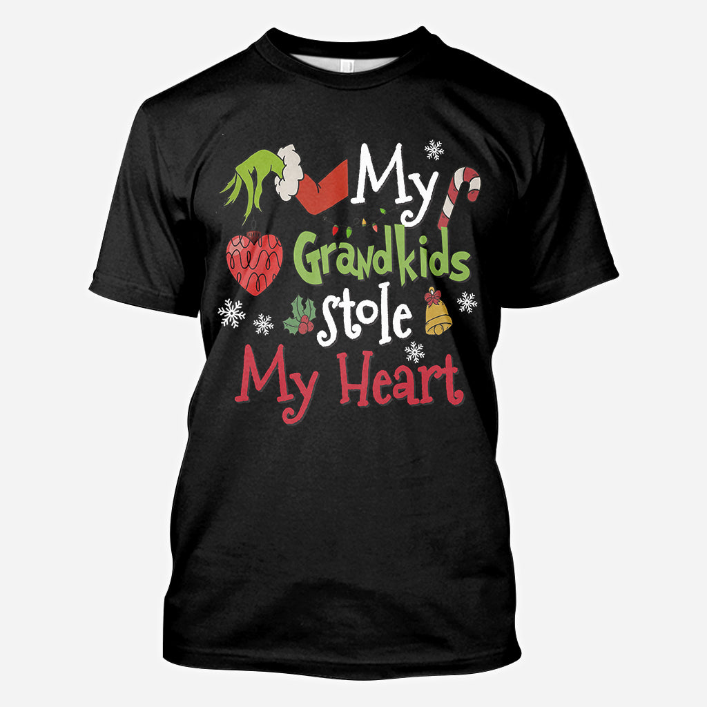 My Grandkids Stole My Heart - Stole Christmas All Over Shirt
