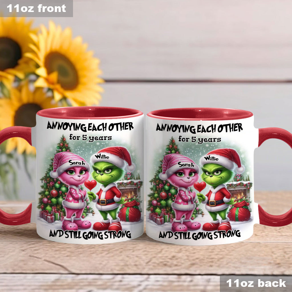 Annoying Each Other - Personalized Stole Christmas Accent Mug