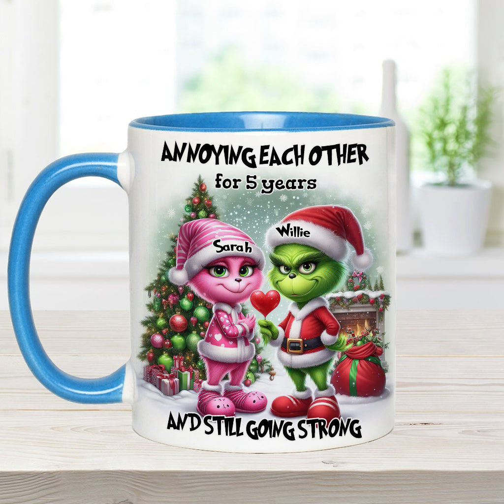 Annoying Each Other - Personalized Stole Christmas Accent Mug