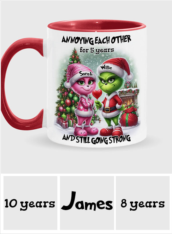 Annoying Each Other - Personalized Stole Christmas Accent Mug