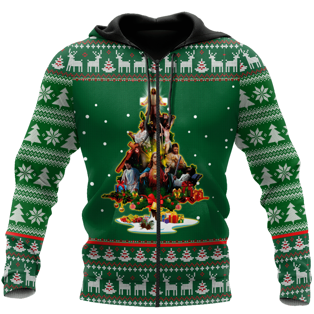 Jesus Christmas Green Color - Jesus Christian All Over T-shirt and Hoodie 0921