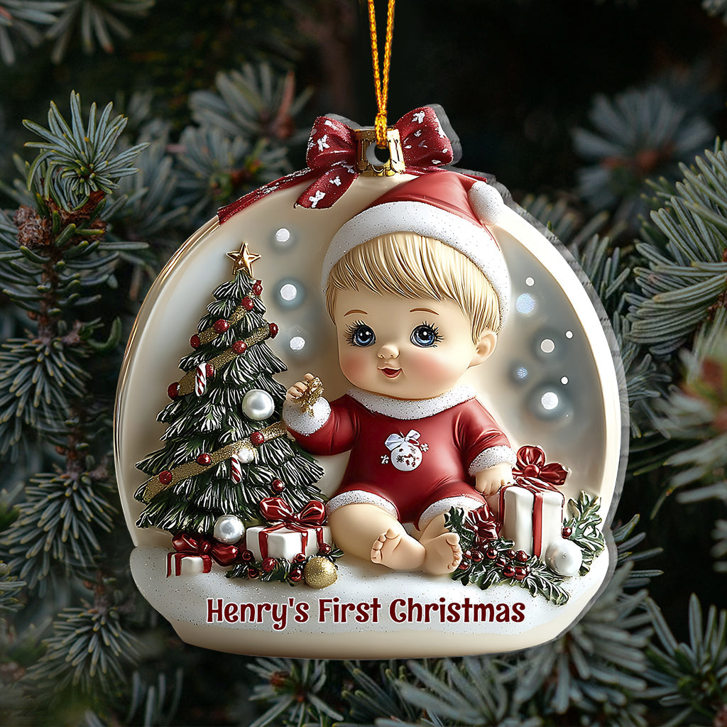 Baby First Christmas - Personalized Newborn Ornament