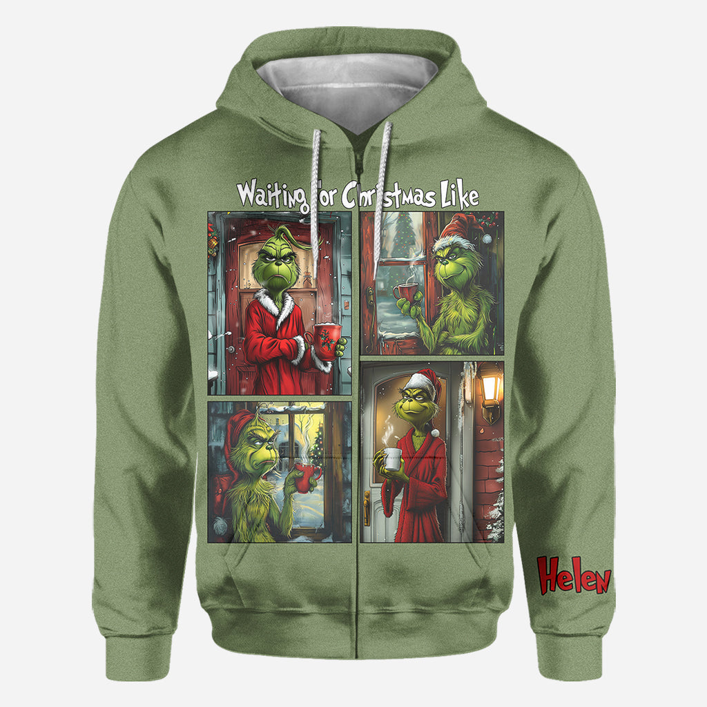 Waiting For Christmas - Personalized Stole Christmas All Over Shirt