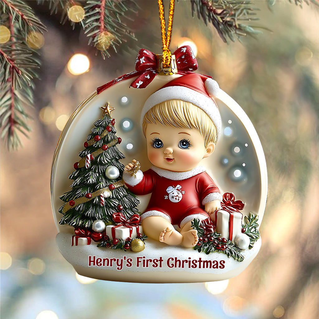 Baby First Christmas - Personalized Newborn Ornament