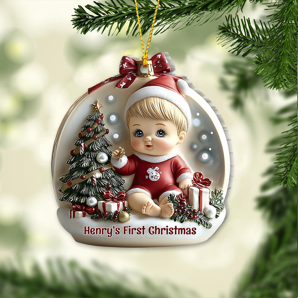 Baby First Christmas - Personalized Newborn Ornament