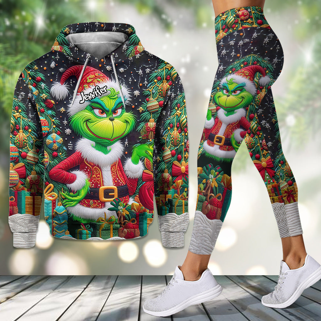 Merry Grinchmas - Personalized Stole Christmas Hoodie and Leggings