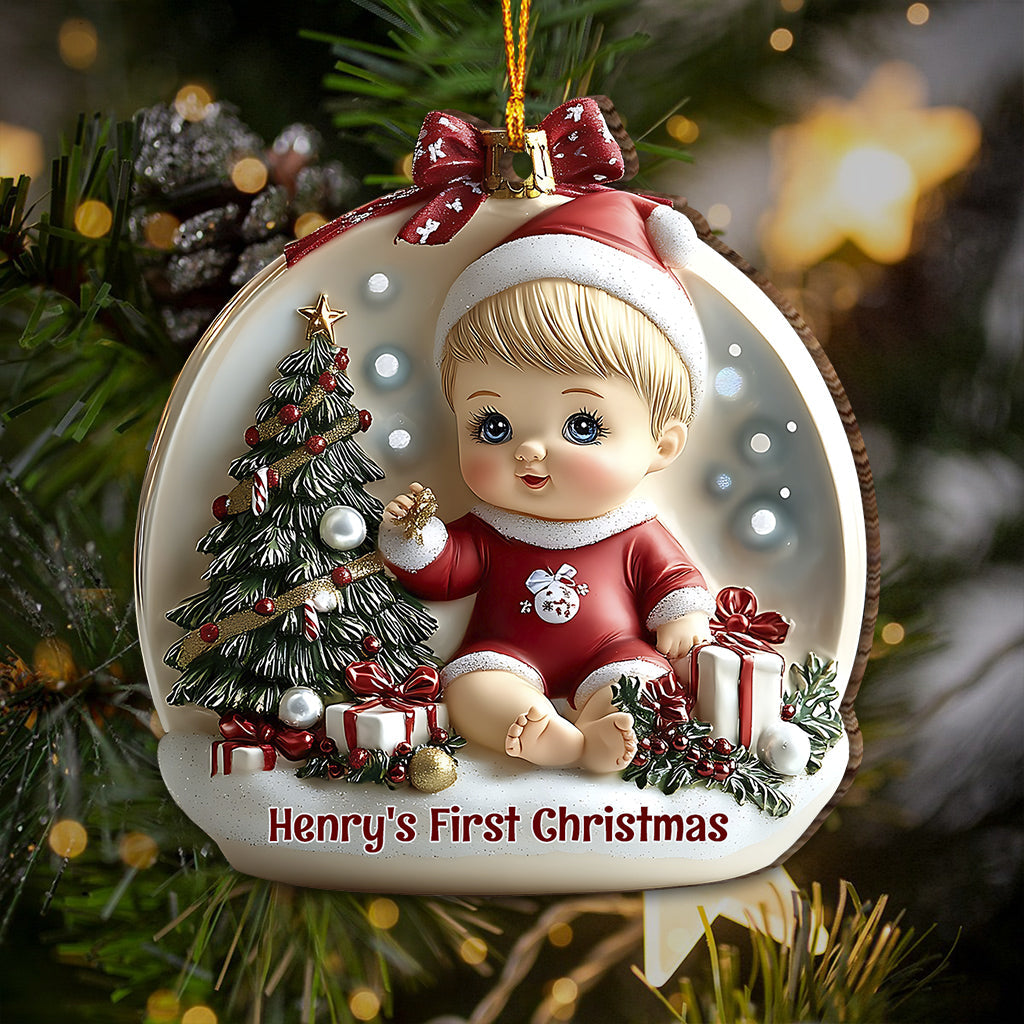 Baby First Christmas - Personalized Newborn Ornament
