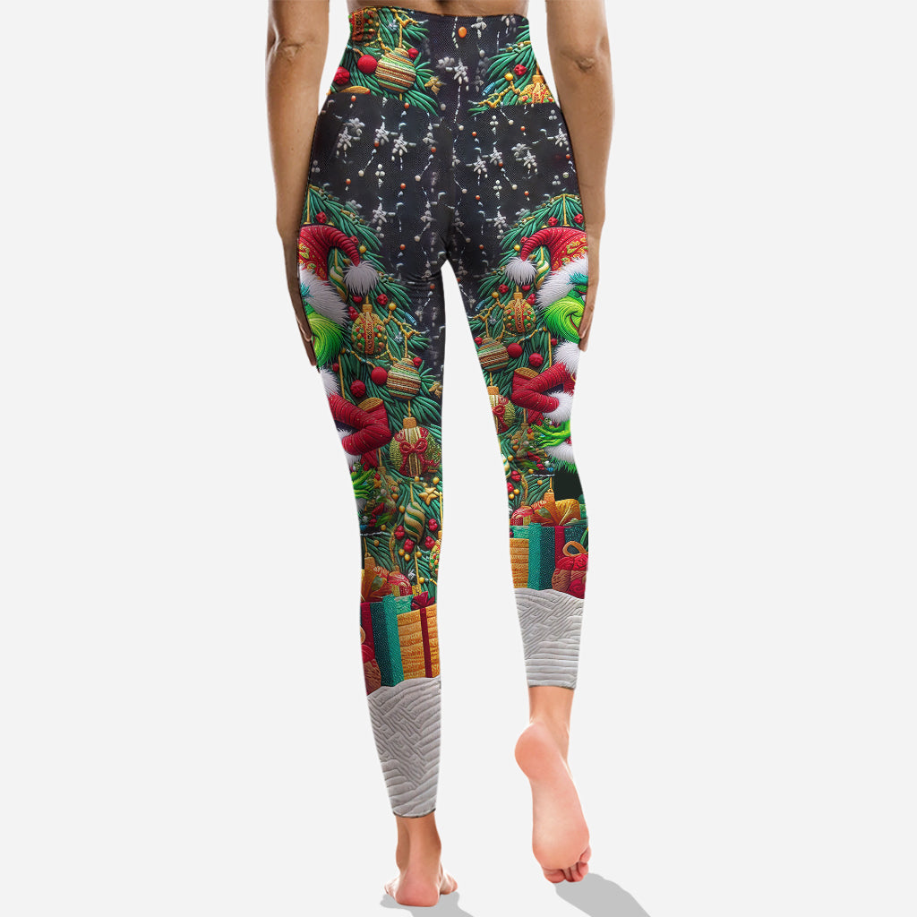 Merry Grinchmas - Personalized Stole Christmas Hoodie and Leggings