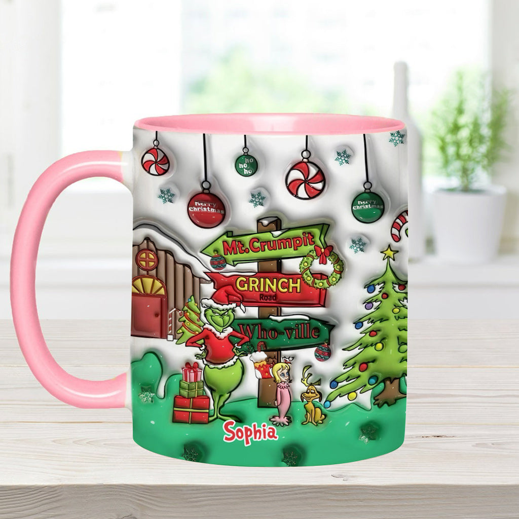 Ho Ho Ho - Personalized Stole Christmas Accent Mug