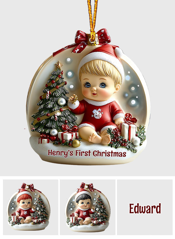 Baby First Christmas - Personalized Newborn Ornament
