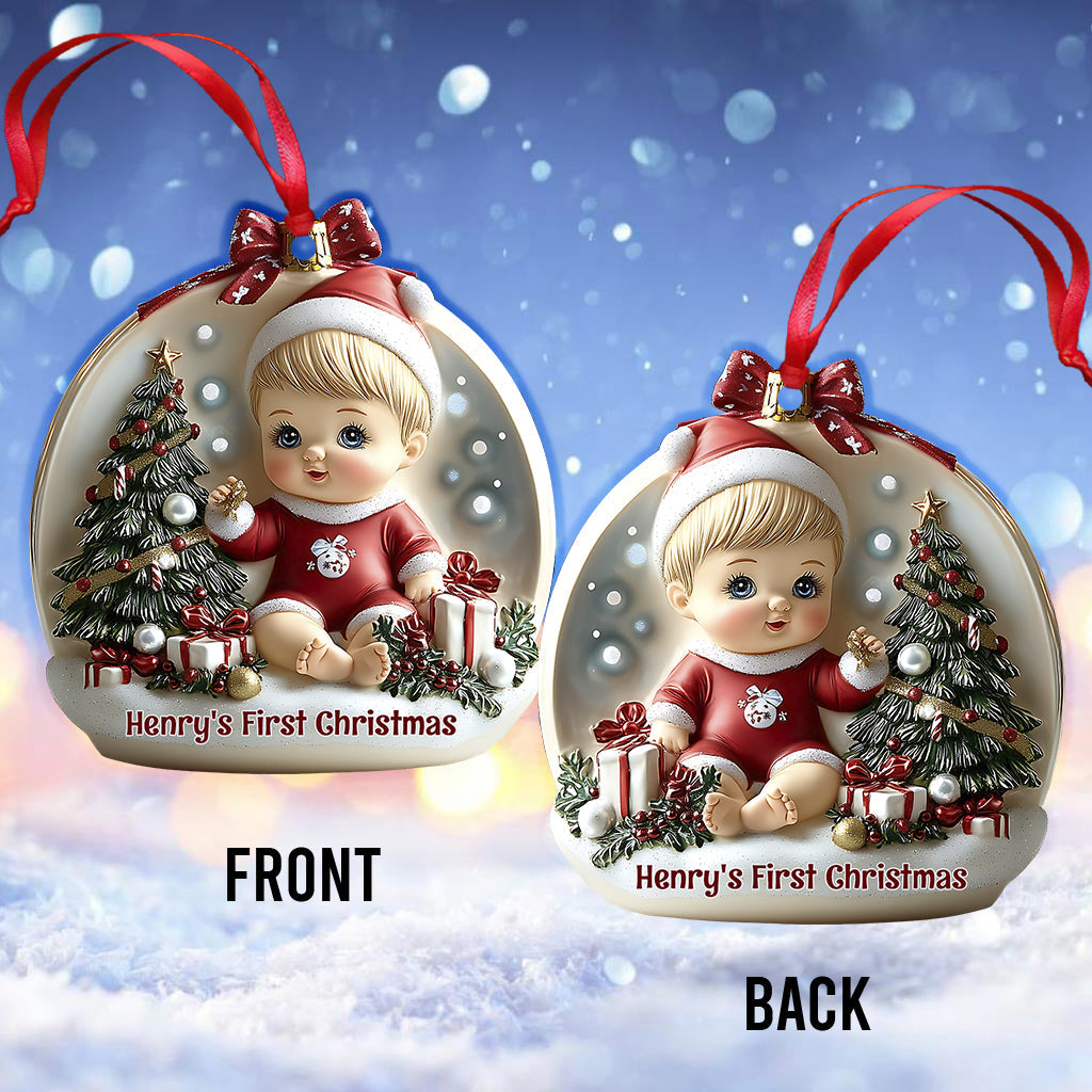 Baby First Christmas - Personalized Newborn Ornament