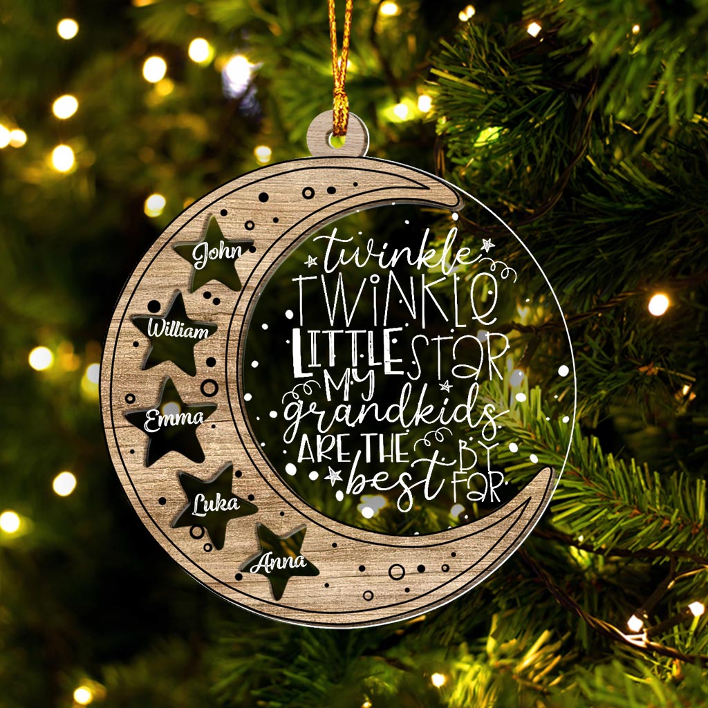 Twinkle Twinkle Little Star - Personalized Christmas Grandma Layers Mix Ornament