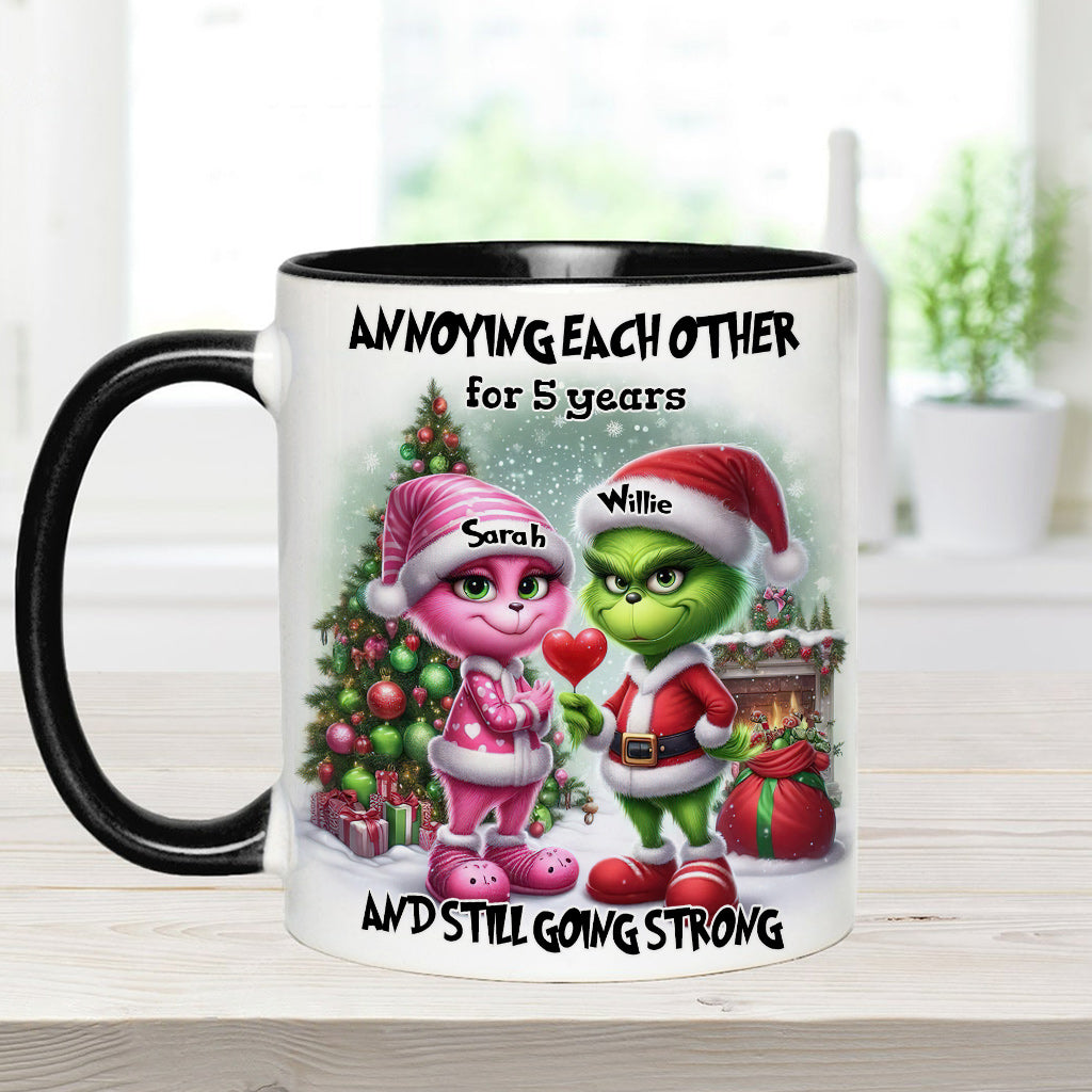 Annoying Each Other - Personalized Stole Christmas Accent Mug