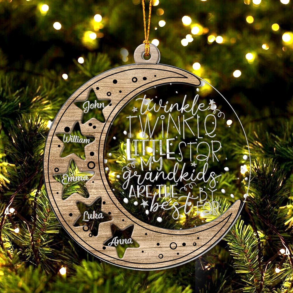Twinkle Twinkle Little Star - Personalized Christmas Grandma Layers Mix Ornament