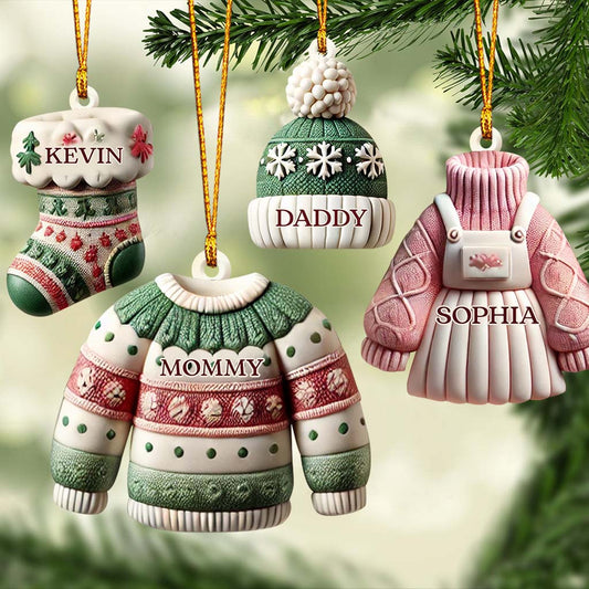 Winter Beanie Hat Christmas - Personalized Family Ornament