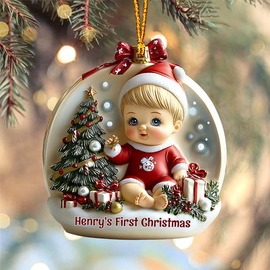 Baby First Christmas - Personalized Newborn Ornament